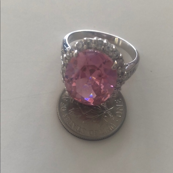 Jackie Kennedy Kunzite Sterling Silver Ring Size 8 - Picture 3 of 8